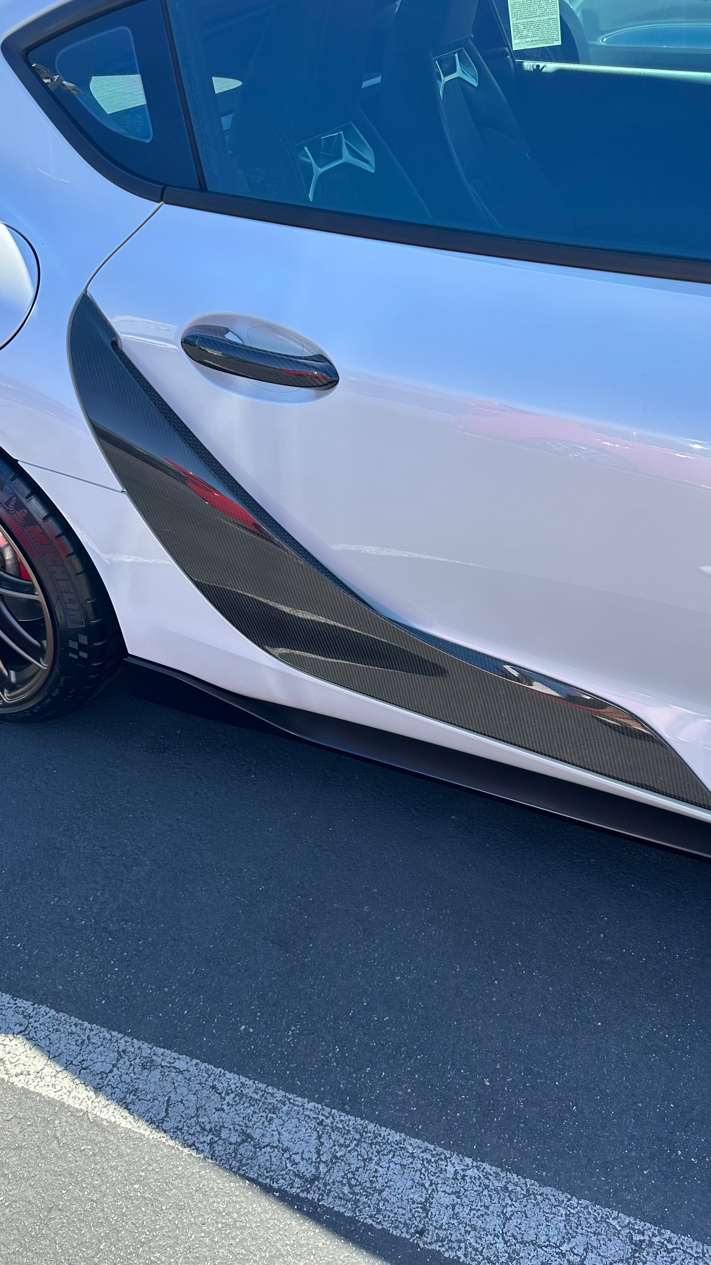 Carbon Fiber Door Fender Trims - Toyota A90 Supra
