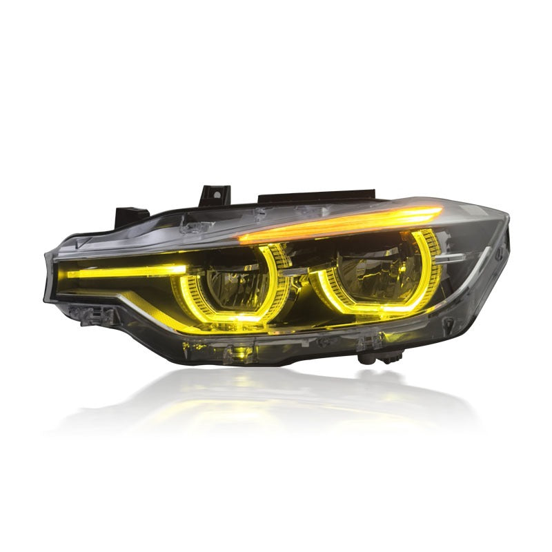 BMW F30 3 series Yellow/White Switchable LCI Style V2 Headlights - BMW F30 3 series / F35