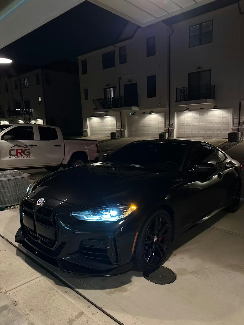 AC Style Gloss Black Front Splitter Lip - BMW 4 Series G22 / G23 M Sport