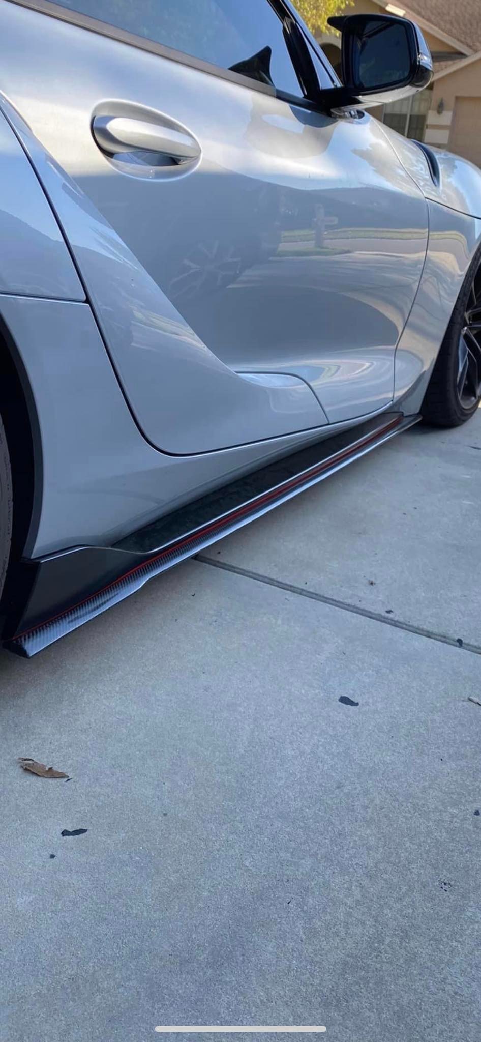 A-Style Carbon Fiber Side Skirt Extension - Toyota A90A91 Supra