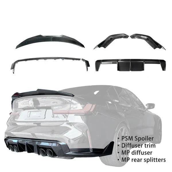 Full Dry Carbon Fiber Rear Diffuser Kit - BMW G80 M3 | G82/G83 M4