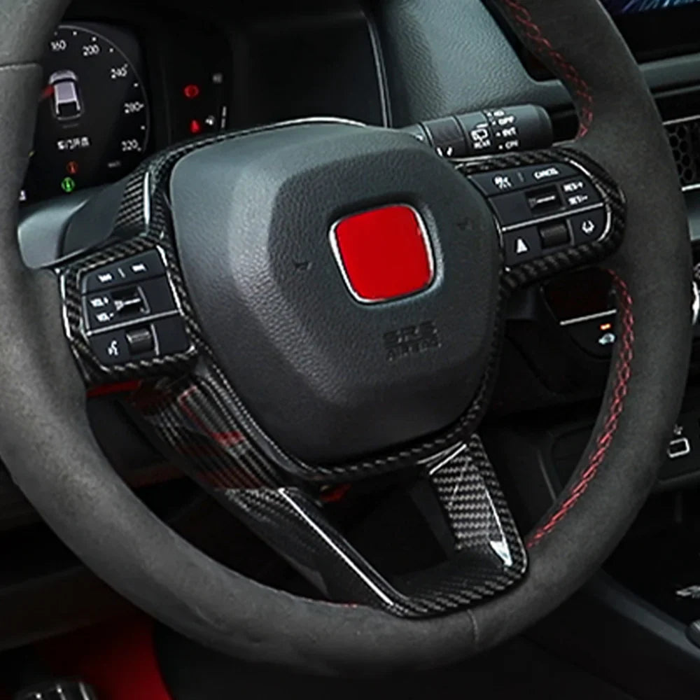 Carbon Fiber Steering Wheel Cover Trim - Honda 11th Civic Type R FL5/CR-V/HR-V