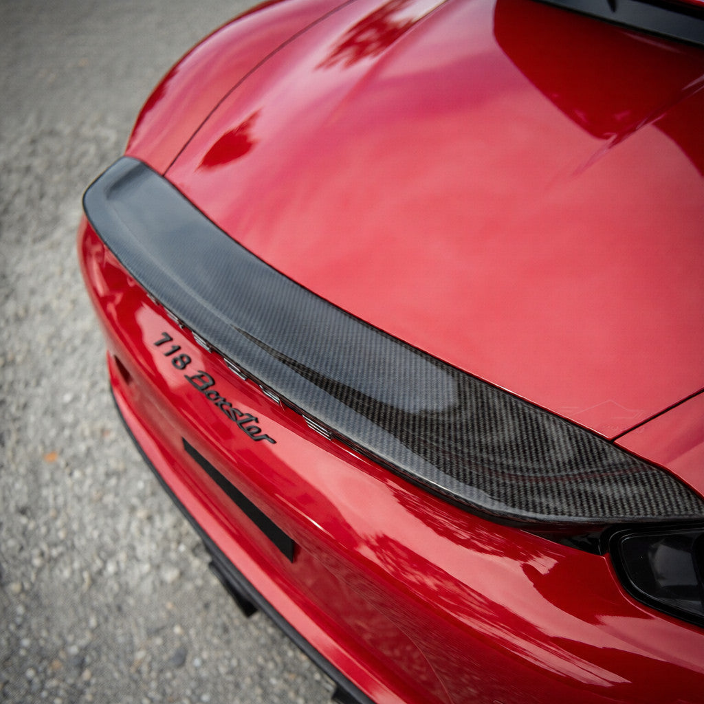 Carbon Fiber Rear Spoiler - Porsche 718 Boxster Cayman 2016-2019