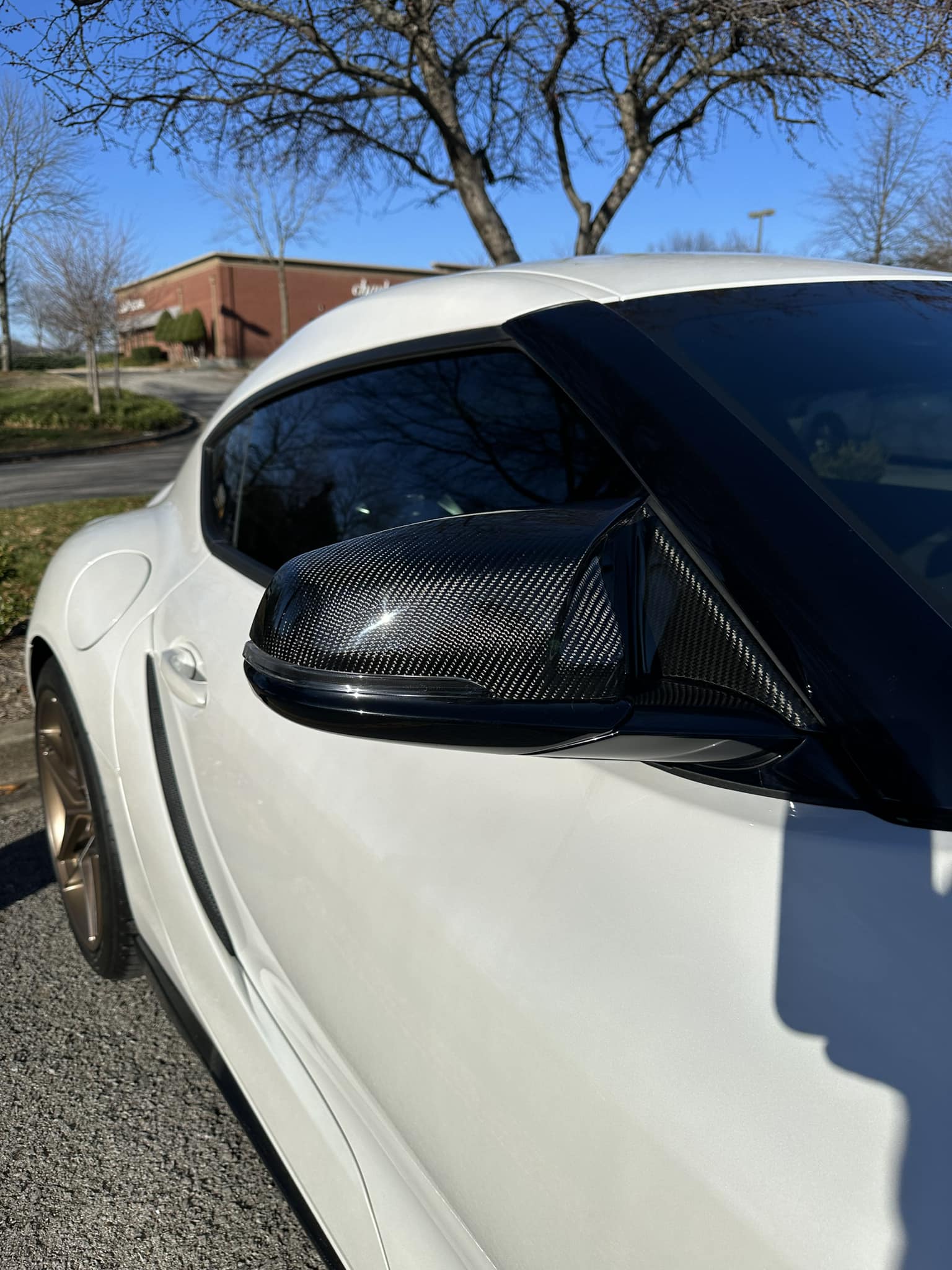 Carbon Fiber M-Style Mirror Cap Set for A90/A91