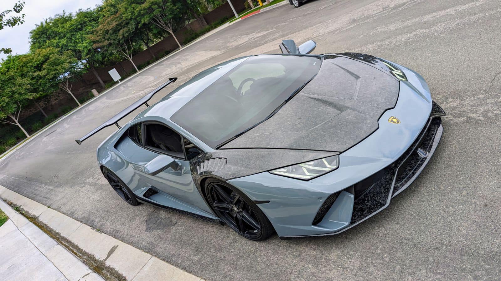 Performante Style Partial Forged Carbon Fiber Front Bumper - Lamborghini Huracan