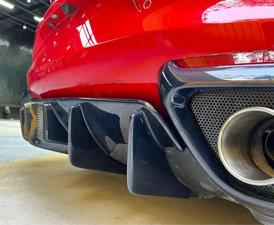 Ferrari 812 MS Style Carbon Fiber Brake Light Rear Diffuser