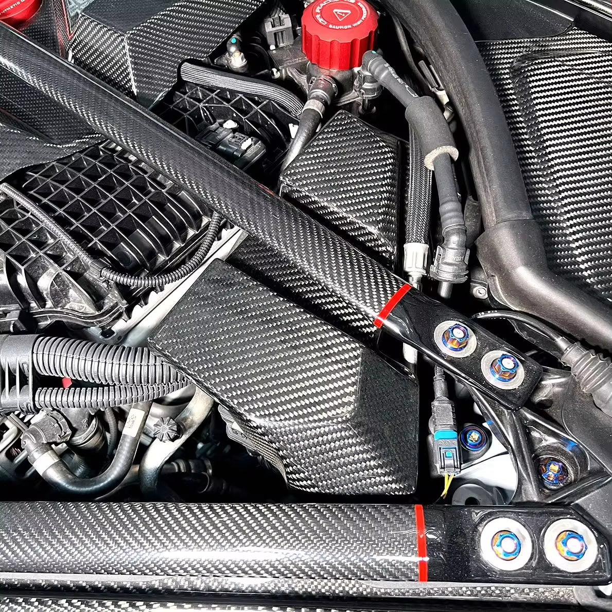 Dry Carbon Fiber Full Engine Bay Cover Kit - BMW G80 M3 & G82 M4