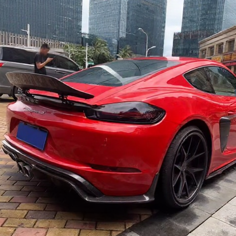 Carbon Fiber Rear Spoiler - Porsche 718 Boxster Cayman 2016-2019