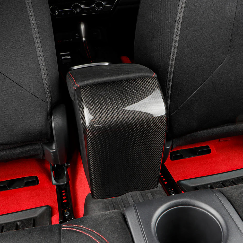 Carbon Fiber Armrest Rear Kick Protection Cover Trim - Honda Civic 11th Gen Type R FL5