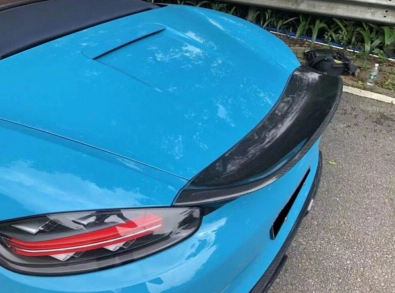 Carbon Fiber Rear Spoiler - Porsche 718 Boxster Cayman 2016-2019