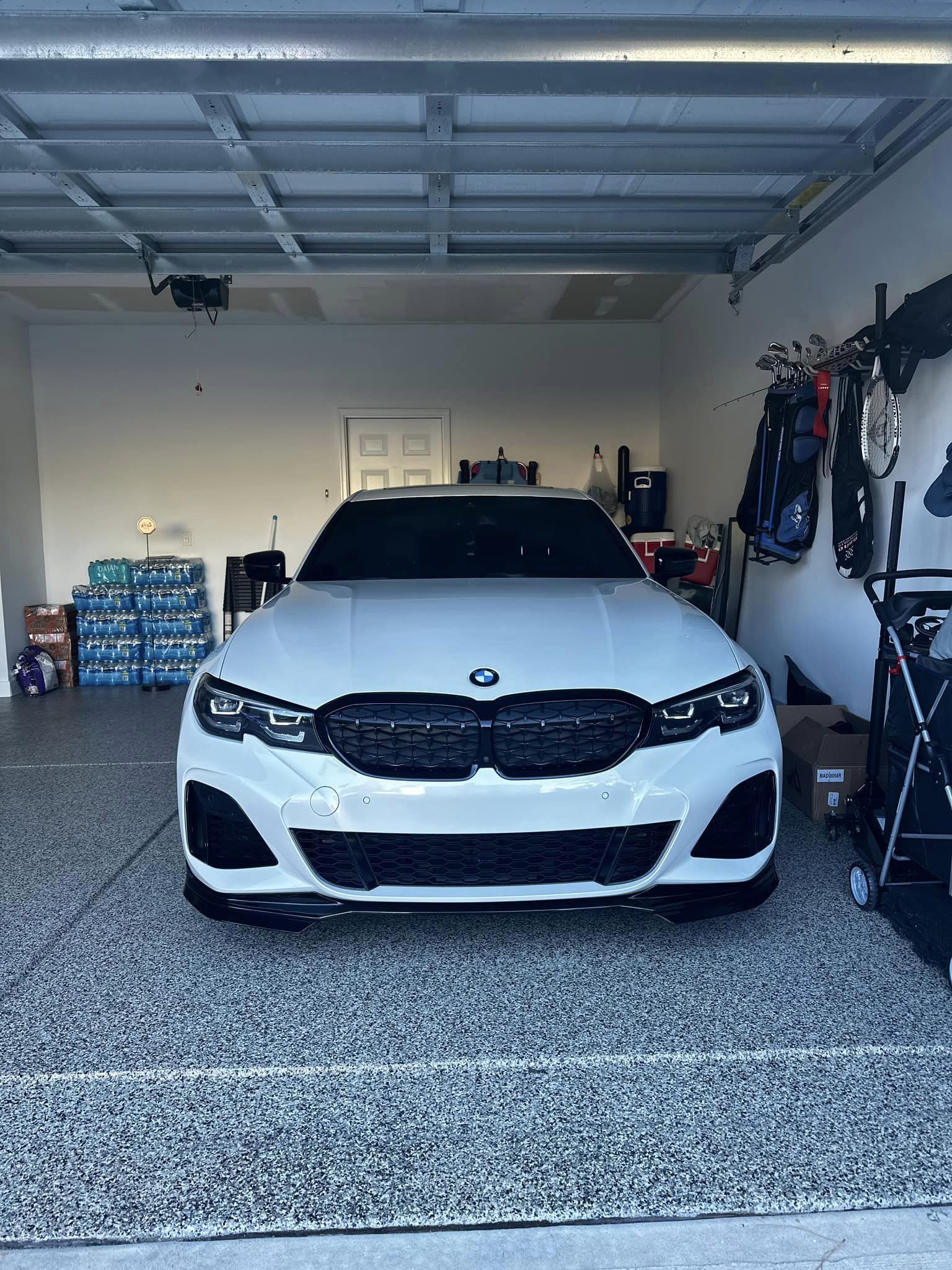 Gloss Black Diamond style Front Grilles - BMW G20 / G28 3 Series 2019-2022