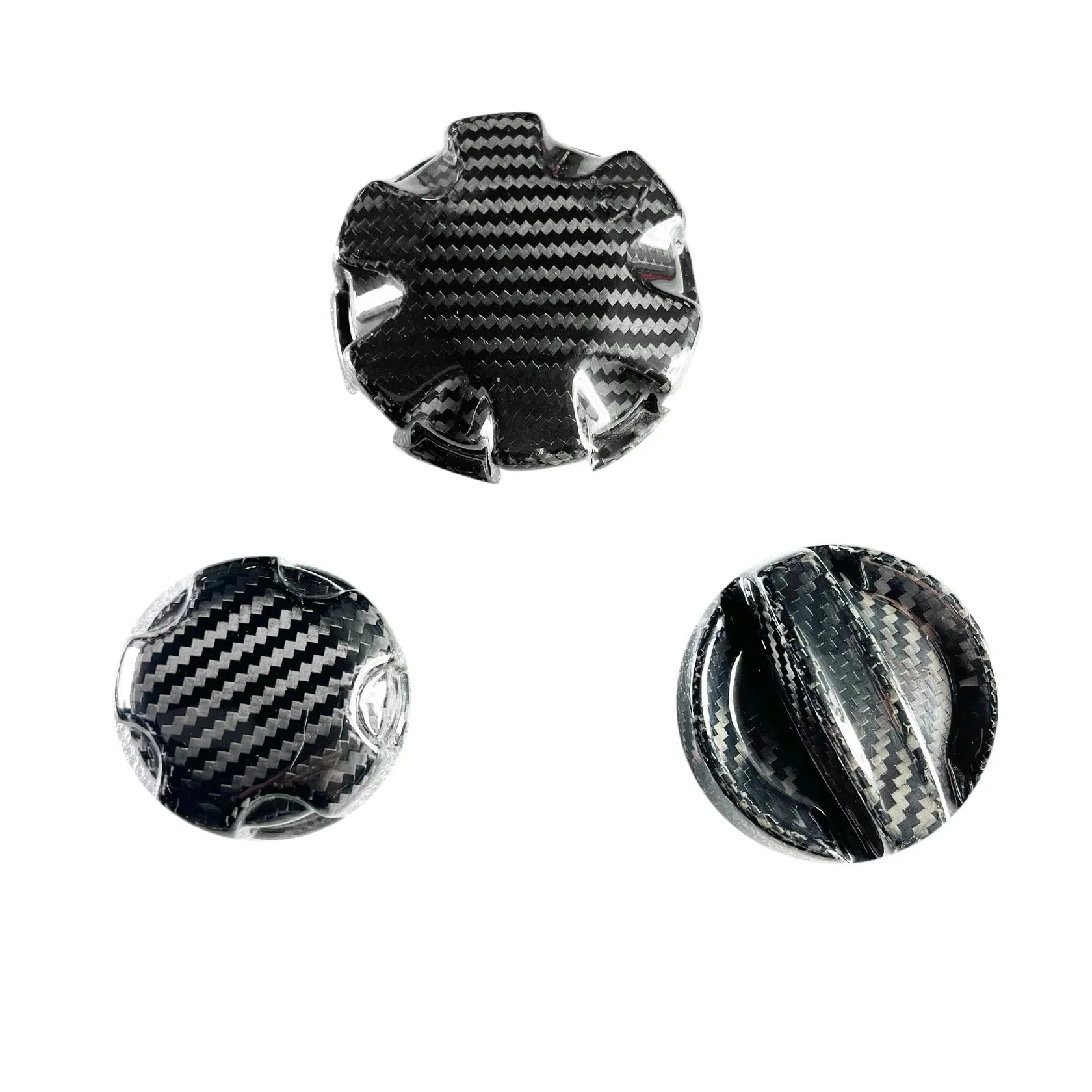 Prepreg Carbon Fiber Engine Bay oils Cap Set - BMW G80 G82 G87 X3M X4M S58