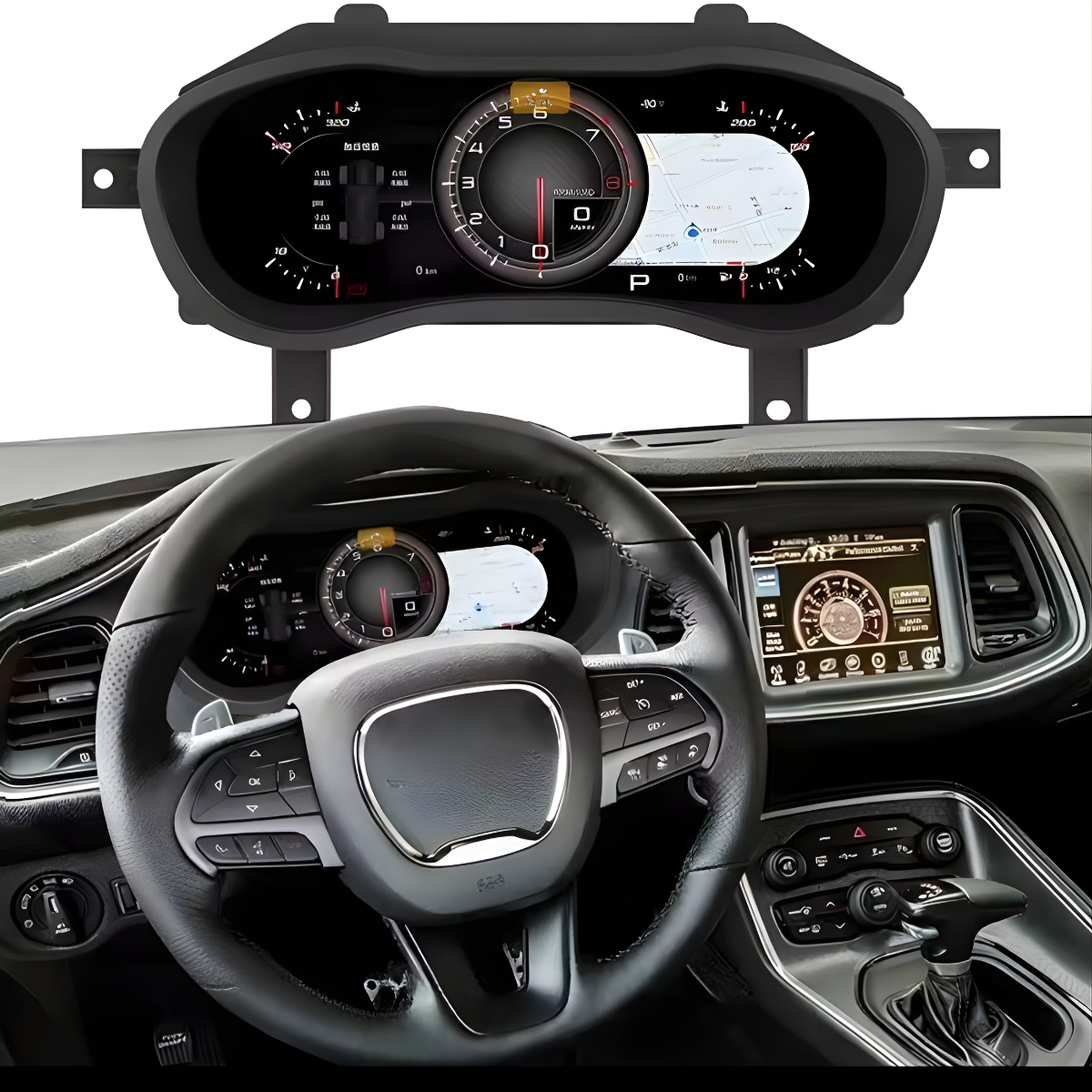 12.3-Inch LCD Digital Instrument Cluster with CarPlay for Dodge Challenger 2012–2018