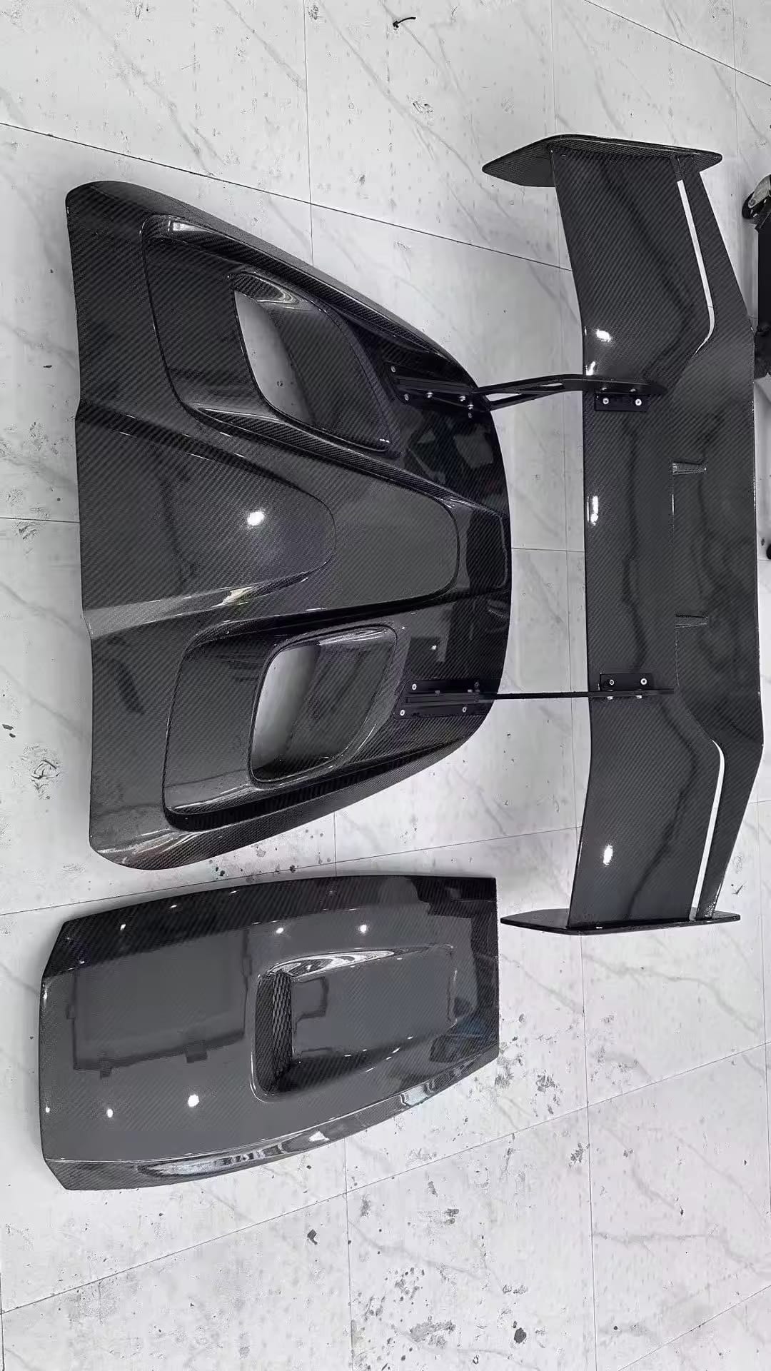 Carbon Fiber RC Style Rear Wing w/ Rear Vented Window Cover - toyota Supra MK5