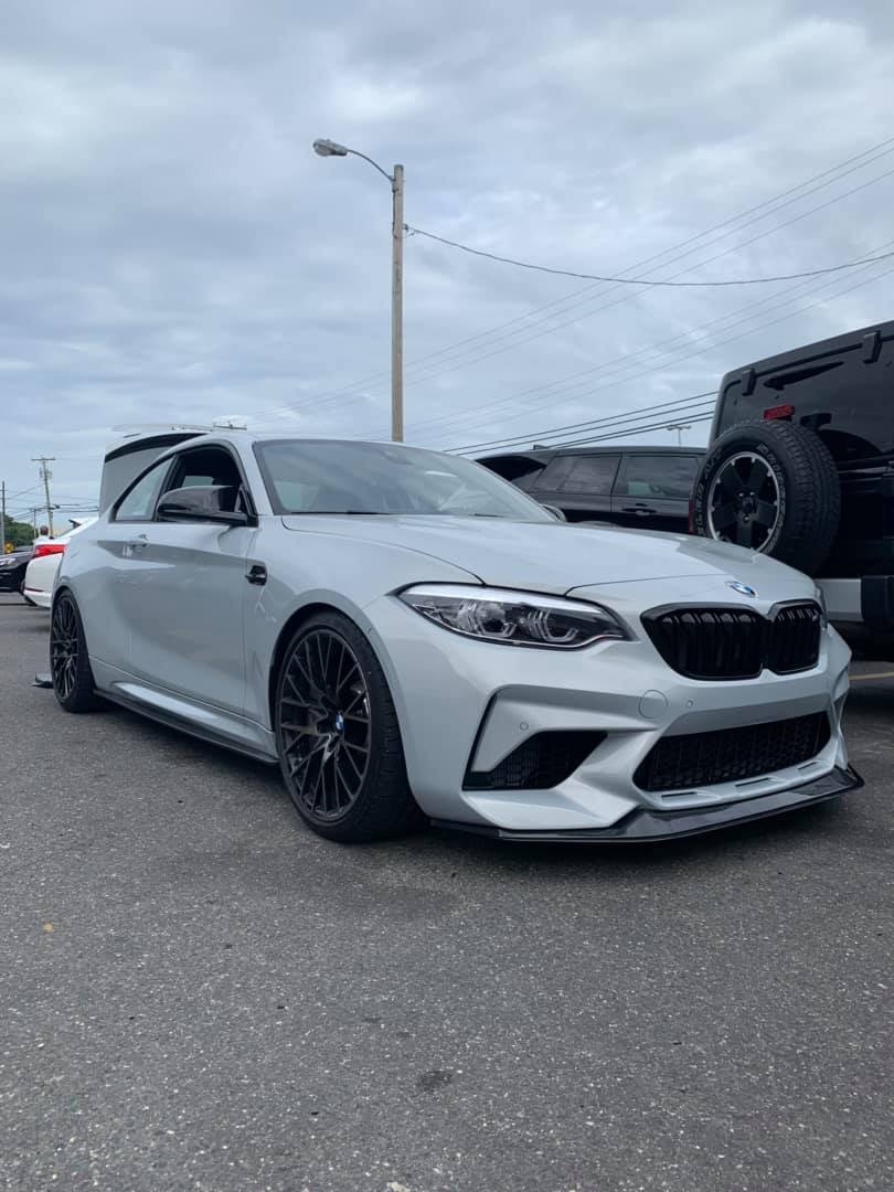 GTS Style Carbon Fiber Front Bumper Lip - 19-2021 BMW F87 M2 Competition
