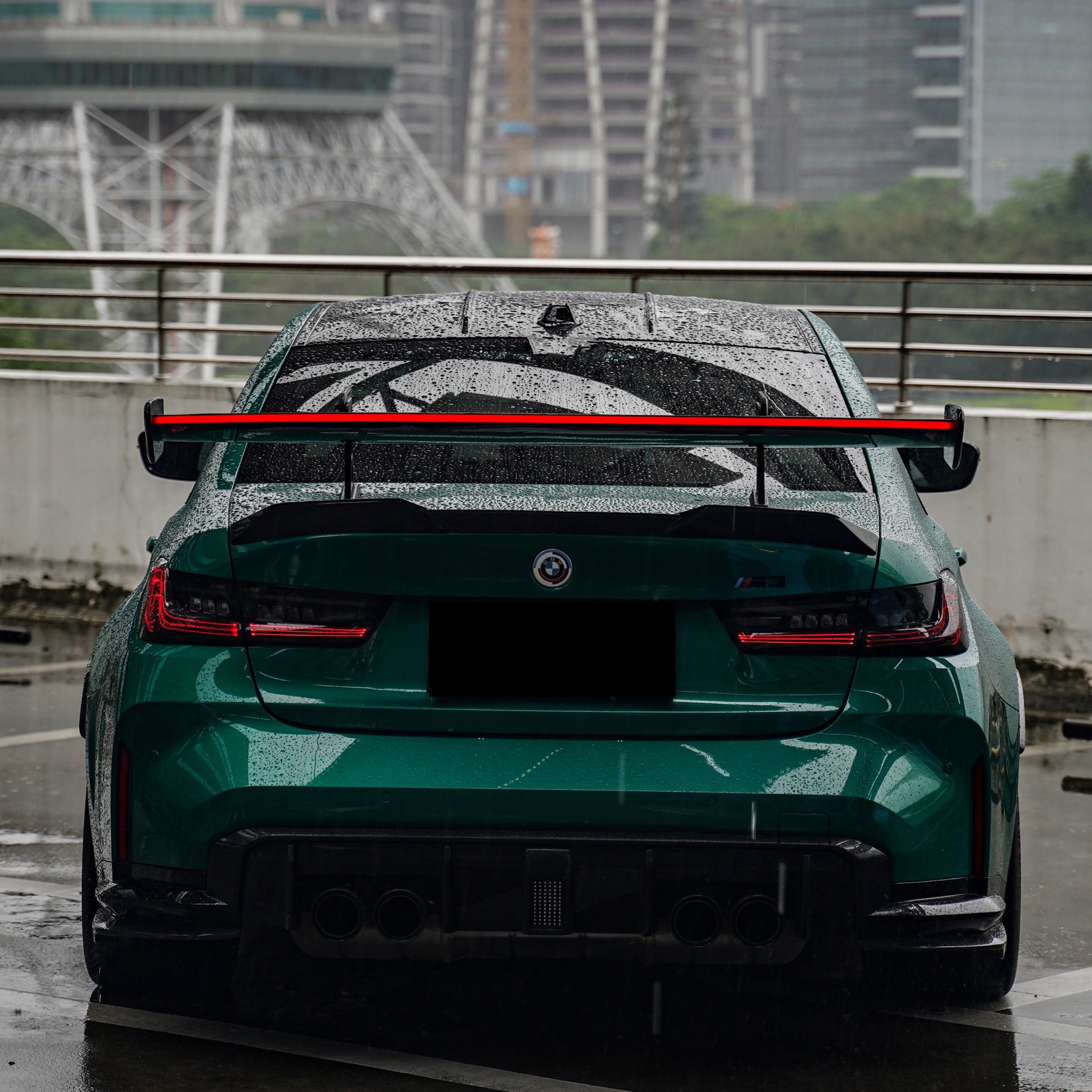 Prepreg Carbon Fiber LED Rear Trunk Wing - BMW G8X G80 M3 / G82 M4 / G87 M2