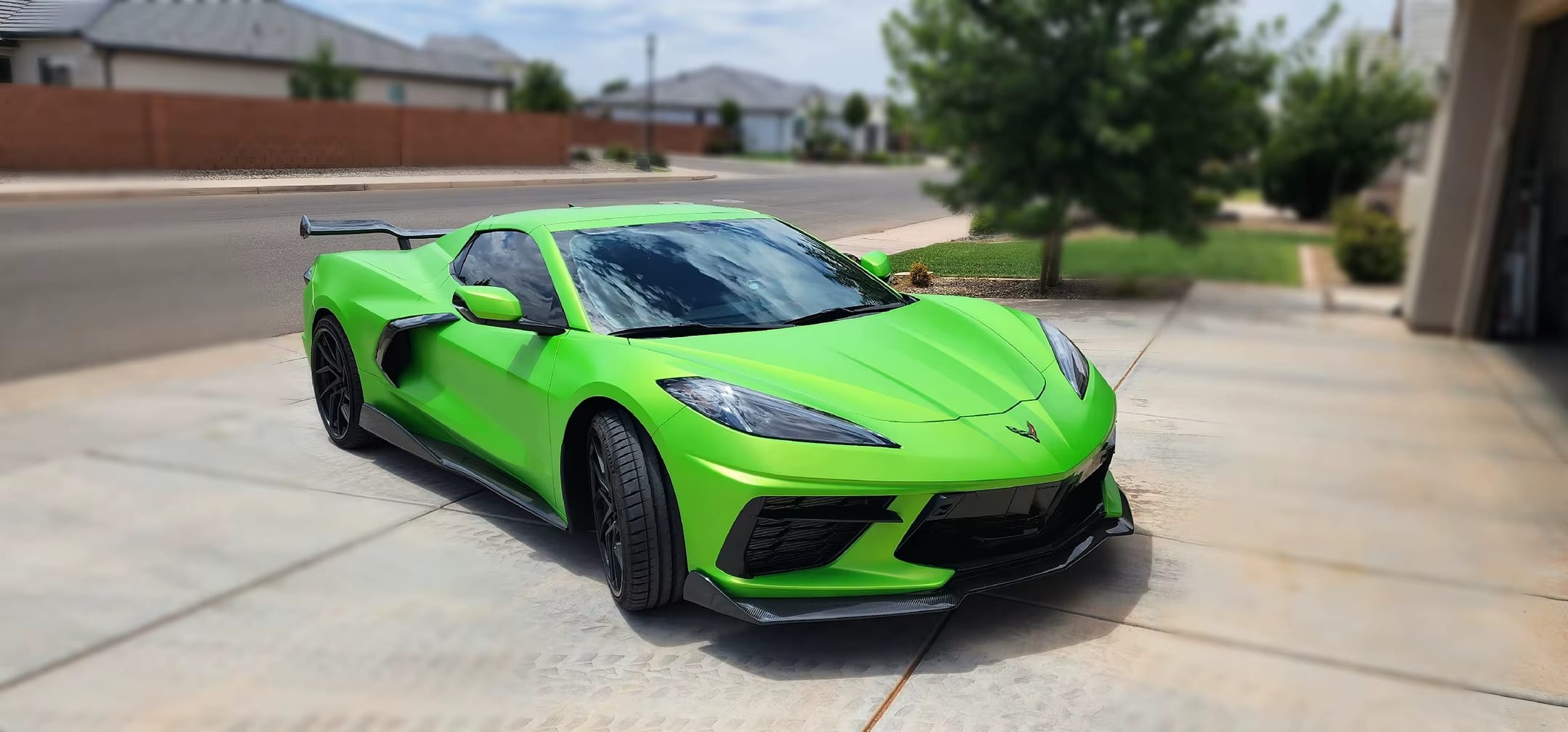 Carbon Fiber V Style Front Lip - Chevrolet Corvette C8