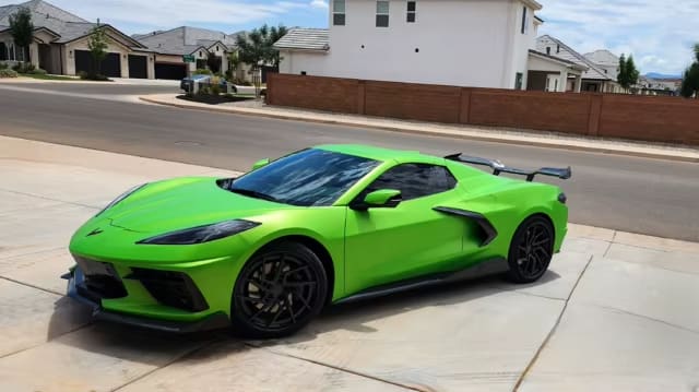 Carbon Fiber V Style Front Lip - Chevrolet Corvette C8