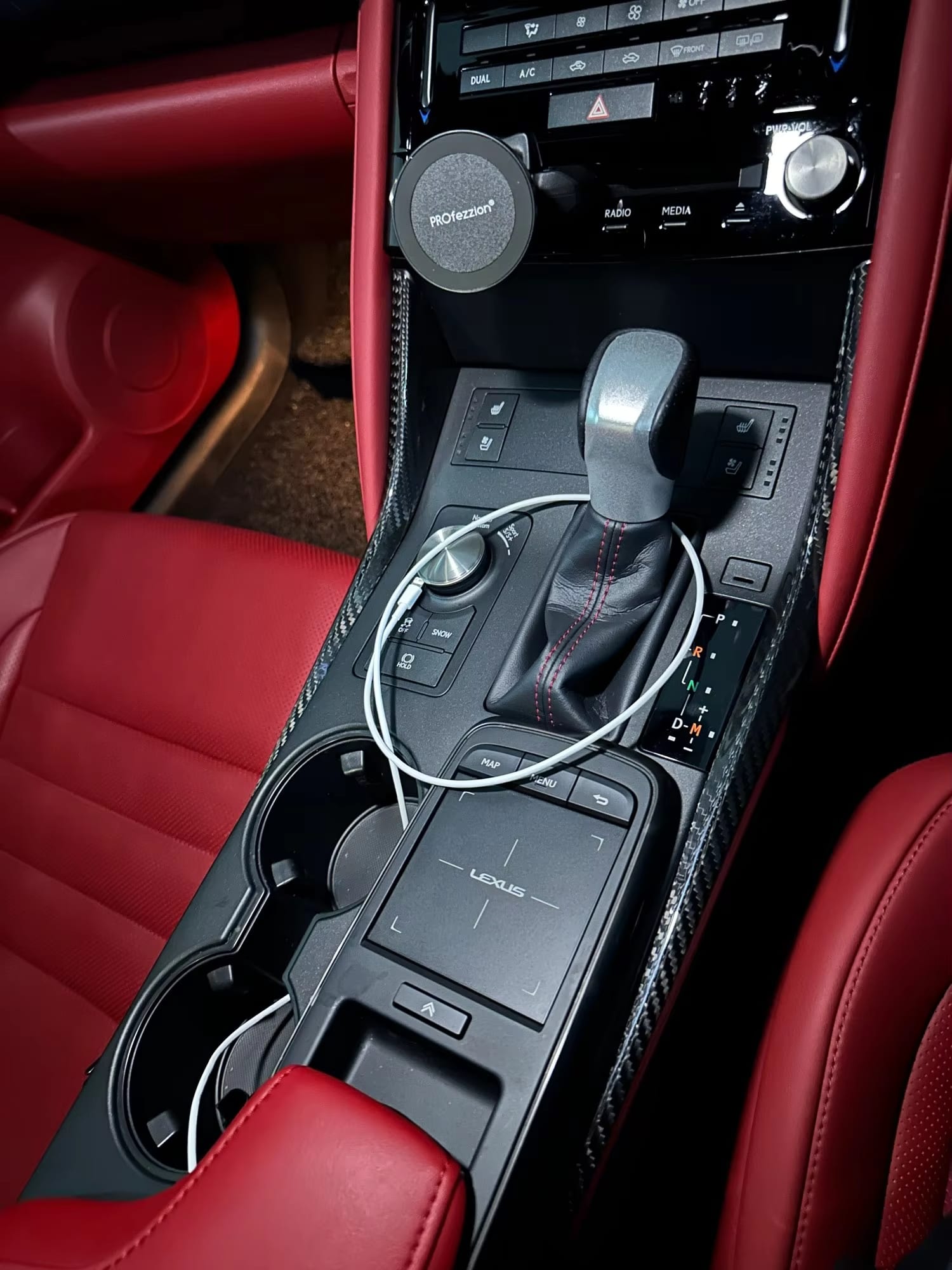 Carbon Fiber Side Center Console Cover Trim - Lexus IS300/IS350/ & IS500 F Sport 2021- 2024