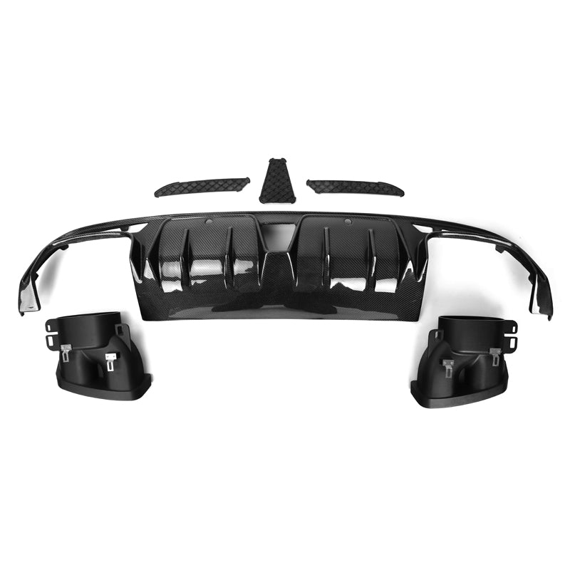 BRS Style Carbon Fiber Rear Diffuser - Mercedes Benz W205 C-Class