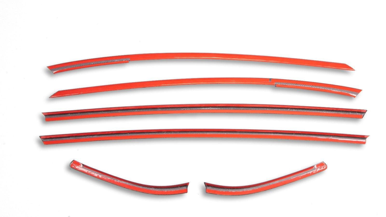 Carbon Fiber Door Window Molding Trim Set - Toyota A90 Supra