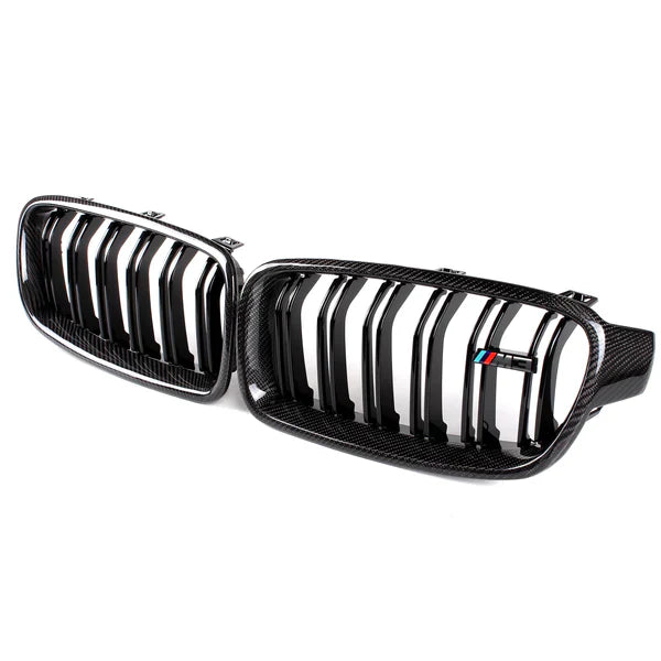 Dual Carbon Slat Front Grilles - BMW F80 M3