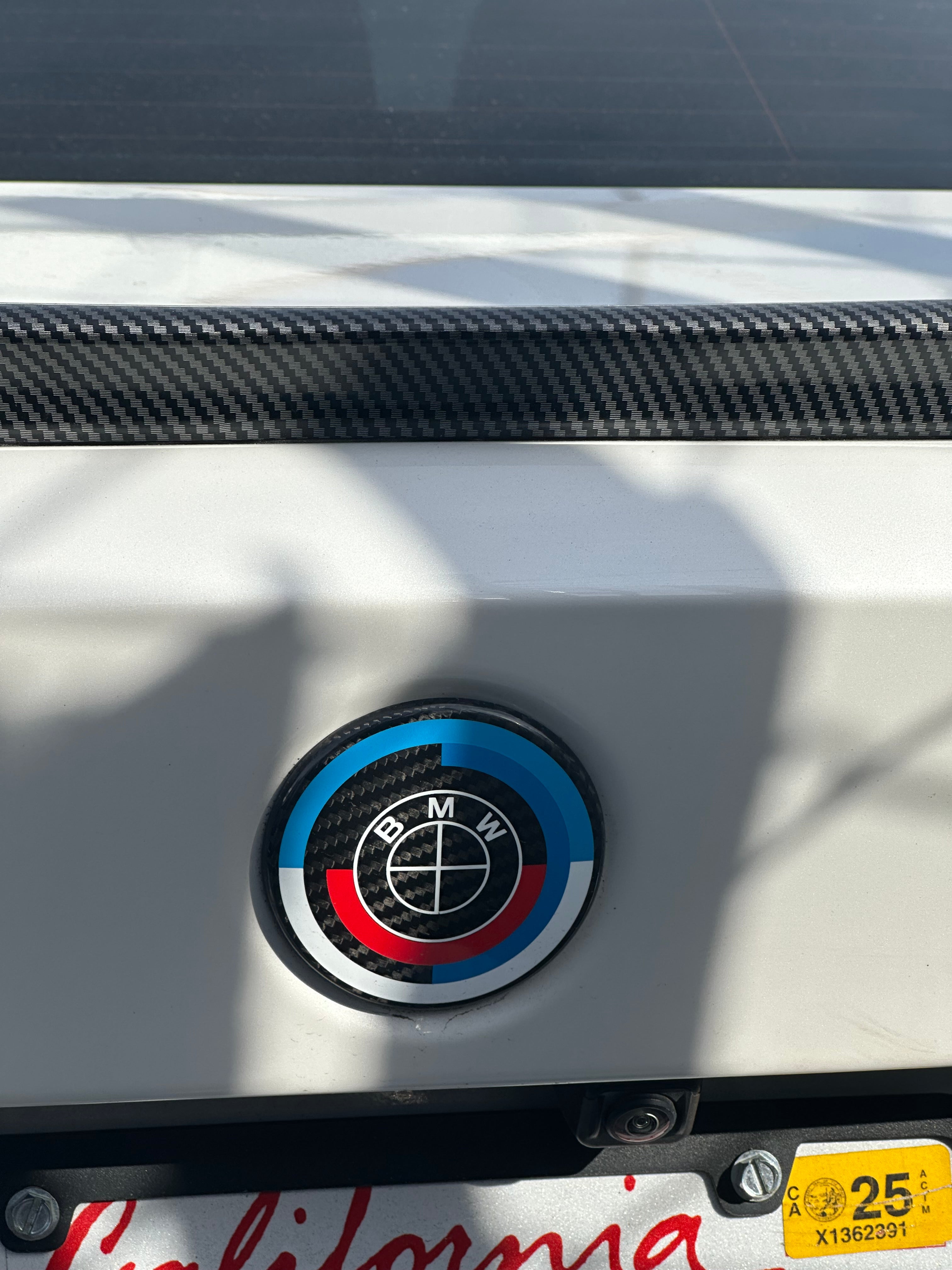 Carbon Fiber 50th Years M Heritage Emblem Roundel Cover & Hub Cap Replacement (7 Piece)- BMW Roundel