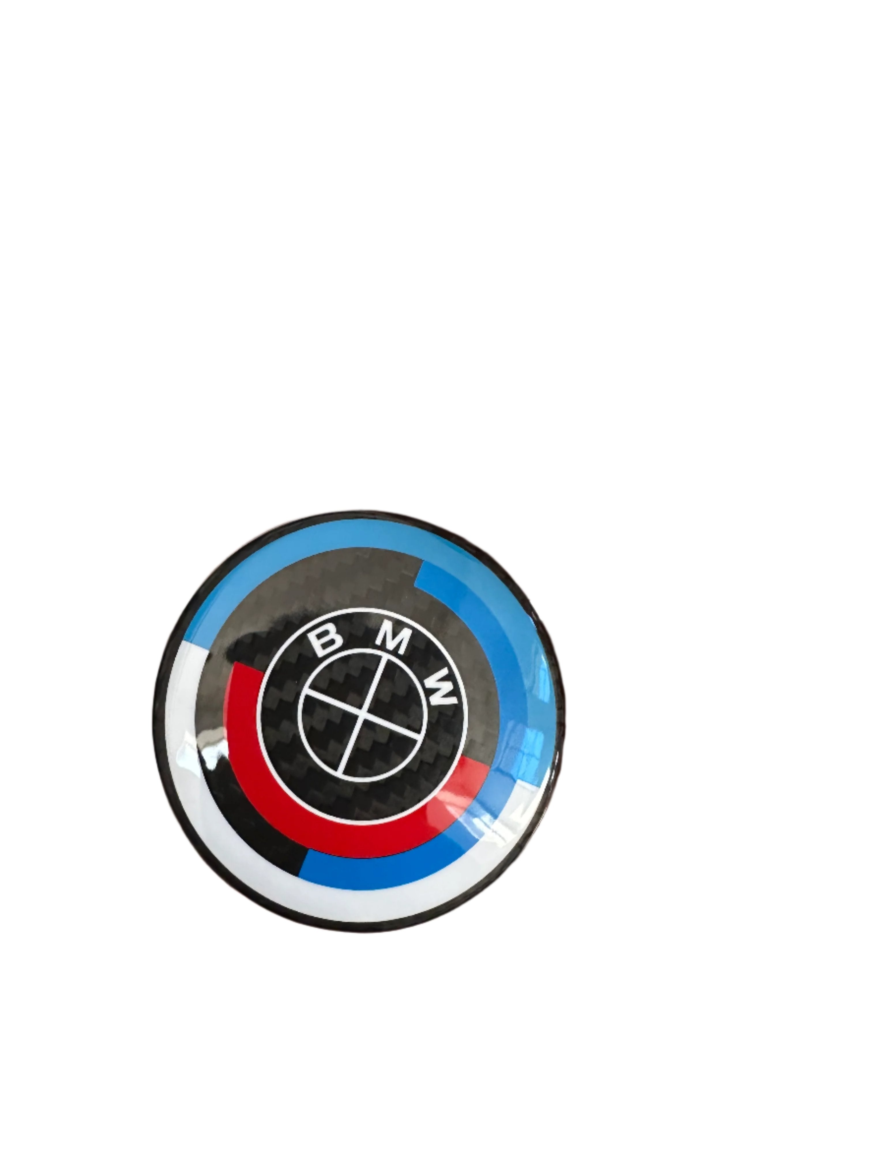 Carbon Fiber 50th Years M Heritage Emblem Roundel Cover & Hub Cap Replacement (7 Piece)- BMW Roundel