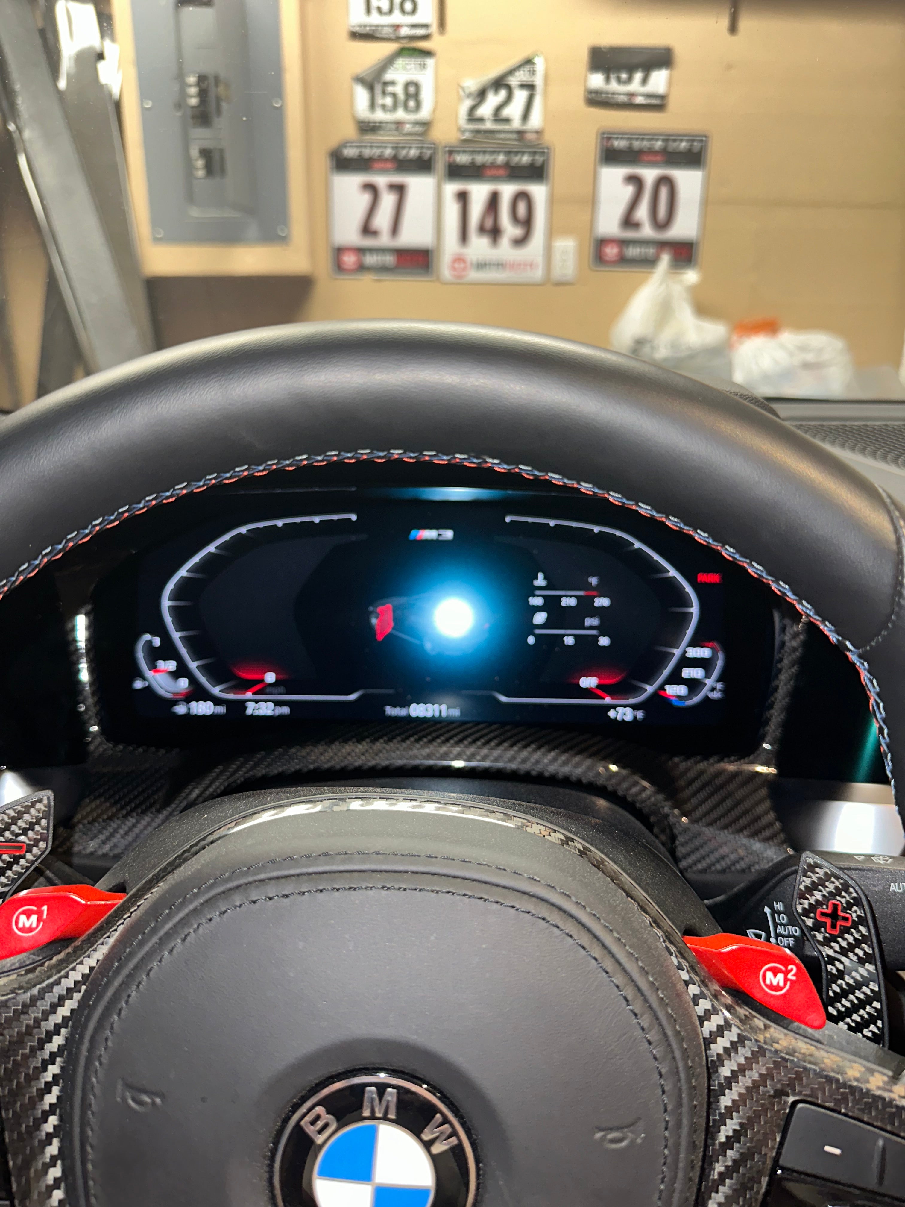 Carbon Fiber Cluster instrument dash screen cover - BMW G8X