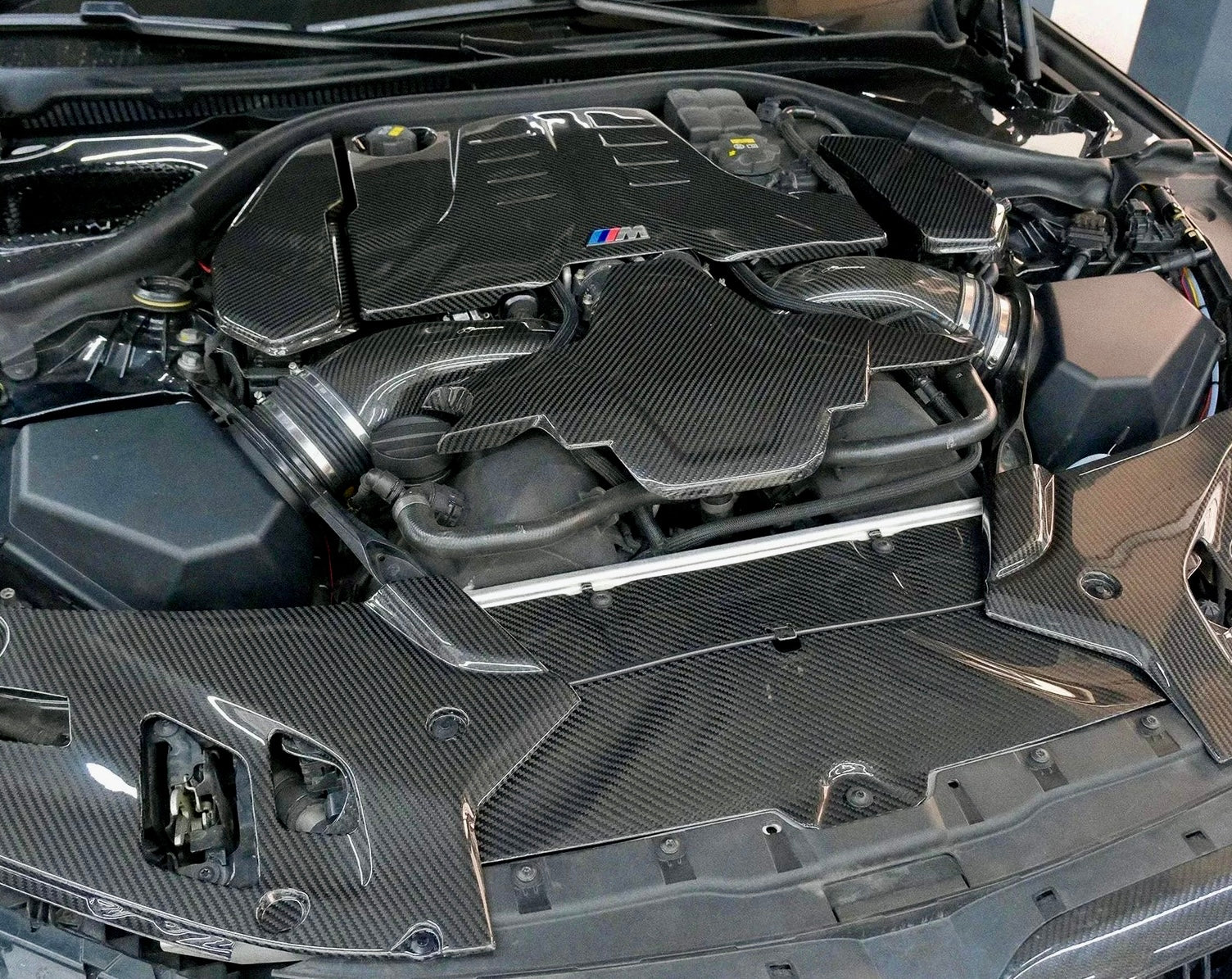 Carbon Fiber Coolant Cover Shroud - BMW F90