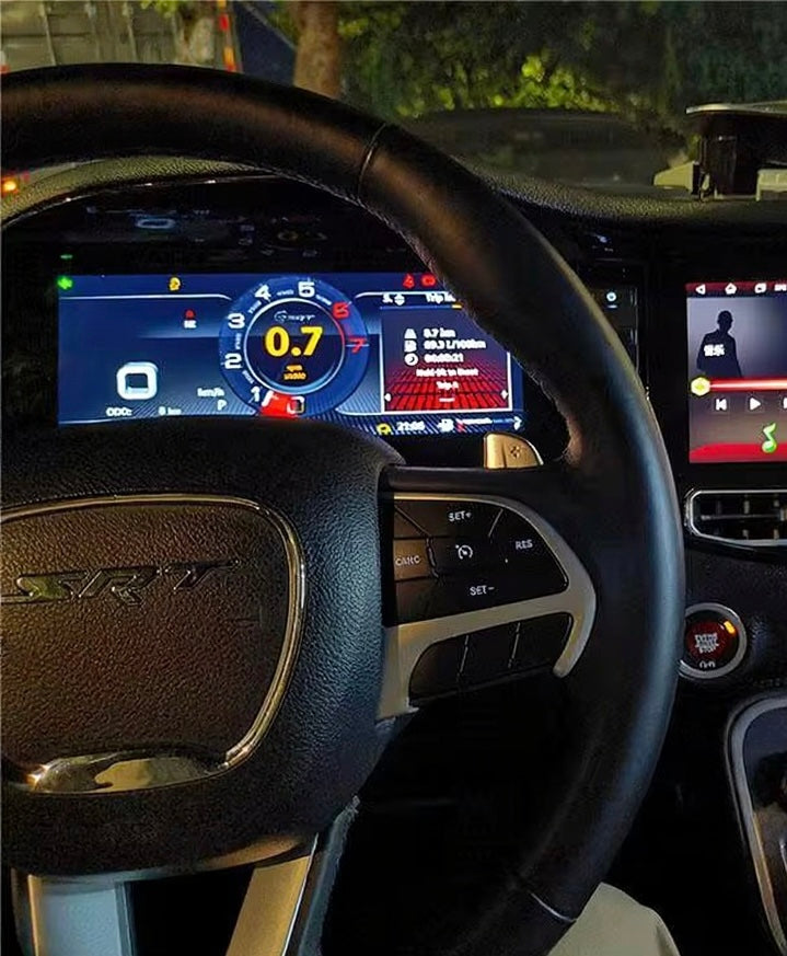 12.3-Inch LCD Digital Instrument Cluster with CarPlay for Dodge Challenger 2012–2018