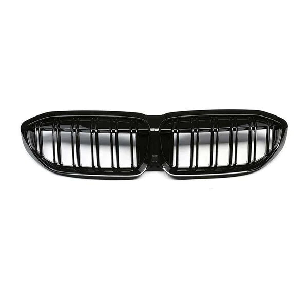 Gloss Black Dual Slat Front Grilles - BMW G20 / G28 3 Series