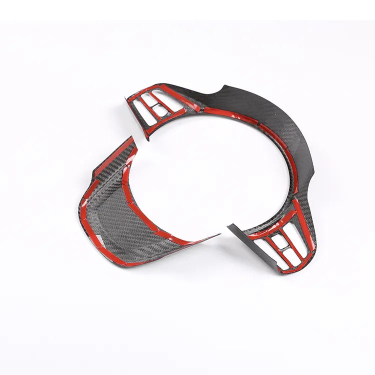 Carbon Fiber Interior Steering Wheel Trim Panel Covers - Toyota GR Supra A90