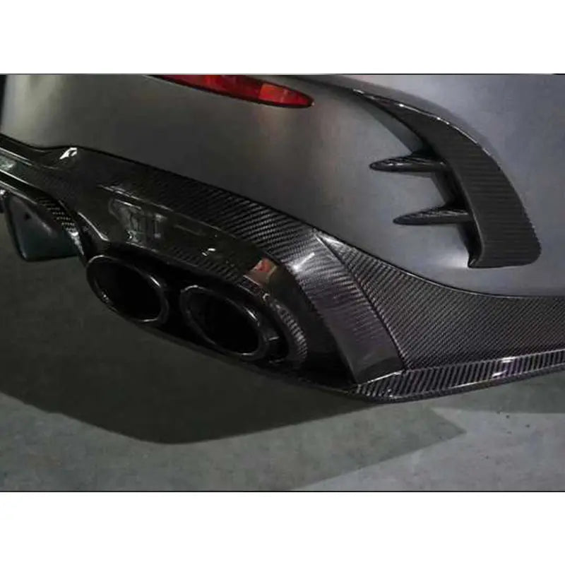 Carbon Fiber Rear Bumper Trim Fin Set - Mercedes BENZ AMG C43 W205 Coupe