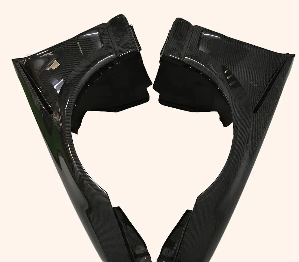 Carbon Fiber Front Vented D Style Fender Set Replacement - Nissan Skyline R34 GTR