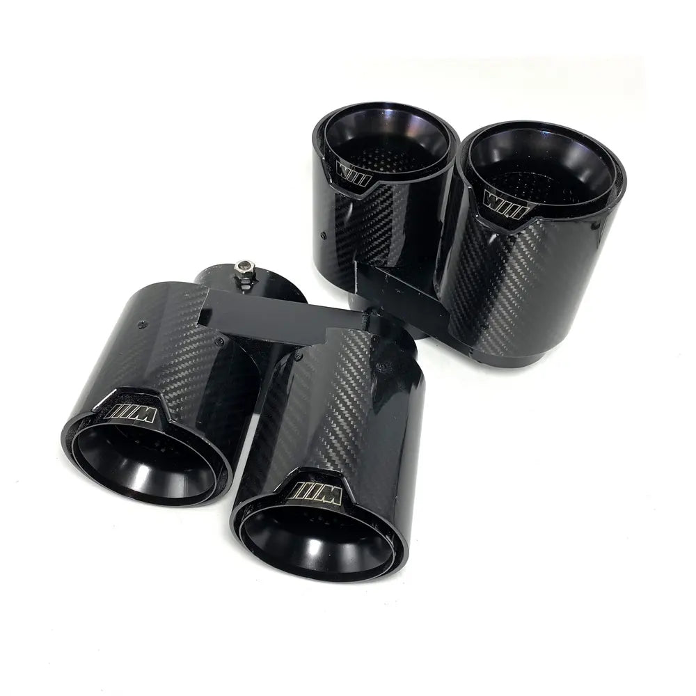Carbon Fiber Quad Style Exhaust Tips - BMW G05 X5 G06 X6 G07 X7 2019+