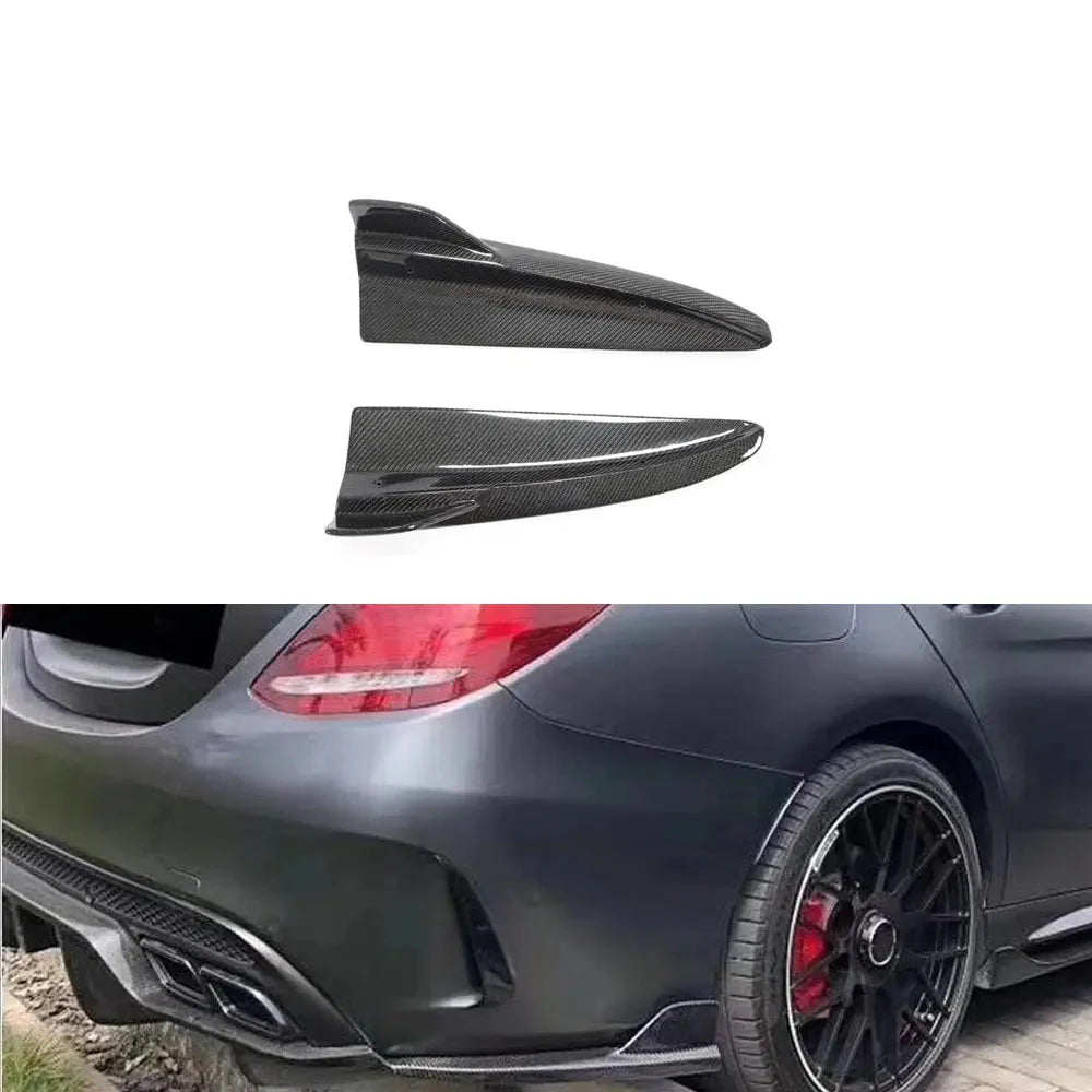 Carbon Fiber Rear Bumper Splitter Canard - Mercedes Benz W205 C63 AMG C300 C400 C43 AMG Sedan 15-19