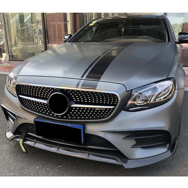 Carbon Fiber BRBS Style Front Splitter lip - Mercedes Benz W213 E Cclass E63 E43 E400 Sport 2016-2020 W213