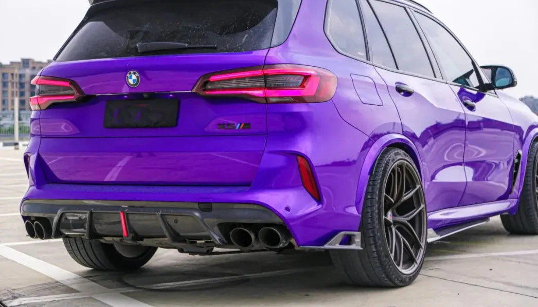 Carbon Fiber AE Style Rear Diffuser W/ LED light - BMW X5M F95 X6M F96 LCI