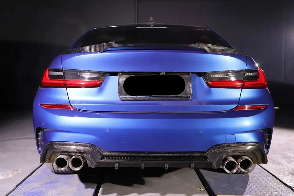 Carbon Fiber Rear diffuser V3 - BMW G20 3 Series M Sport prelci