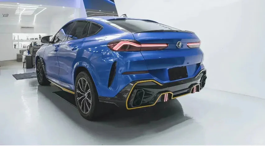 Carbon Fiber Rear Diffuser W/ LED - BMW X6 G06 M Sport