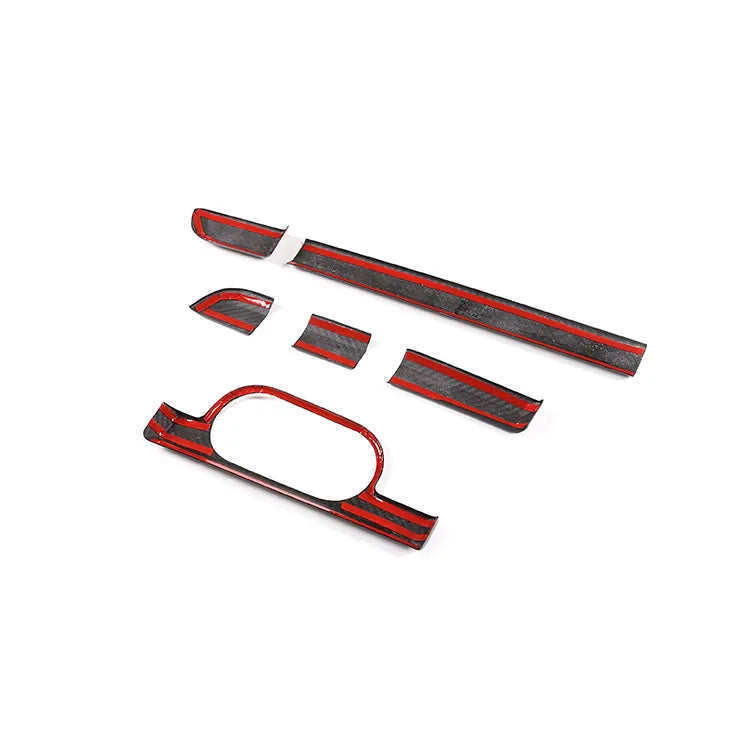 Carbon Fiber Center Console Instrument Panel Trim Cover - Porsche 981 911 718 2016-2019 Boxster Cayman