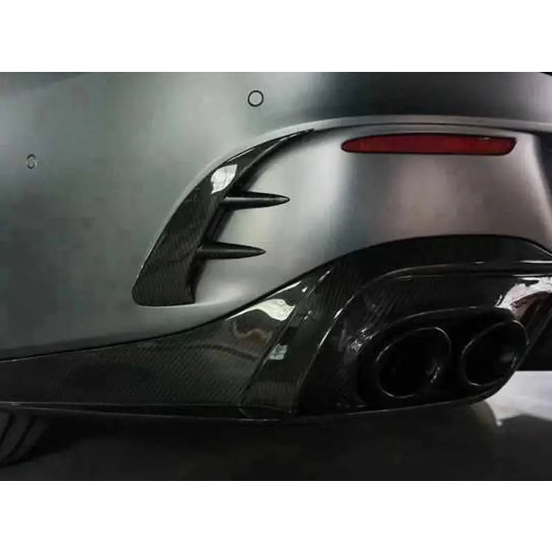 Carbon Fiber Rear Bumper Trim Fin Set - Mercedes BENZ AMG C43 W205 Coupe