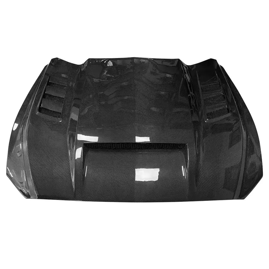 Carbon Fiber Front Vented Engine Bonnet Hood V2 - Ford Mustang 2015 - 2017