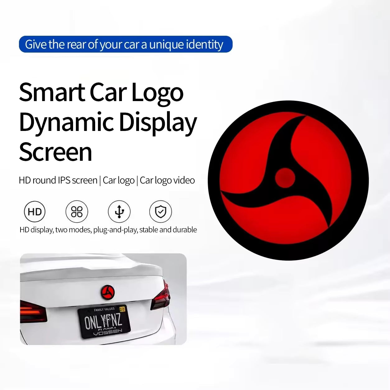 Dynamic LED Emblem for BMW F10, F30, E90, G20, G30, X3, X4 & X6 – Custom Smart Logo Display 74mm/82mm