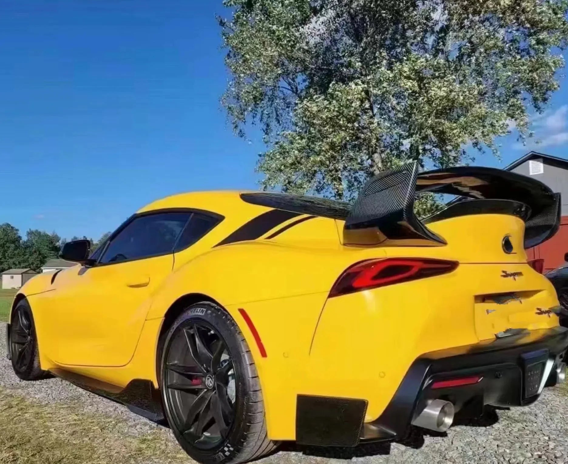 Carbon Fiber Rear Spoiler ST-Style Trunk Wing for A90 Supra