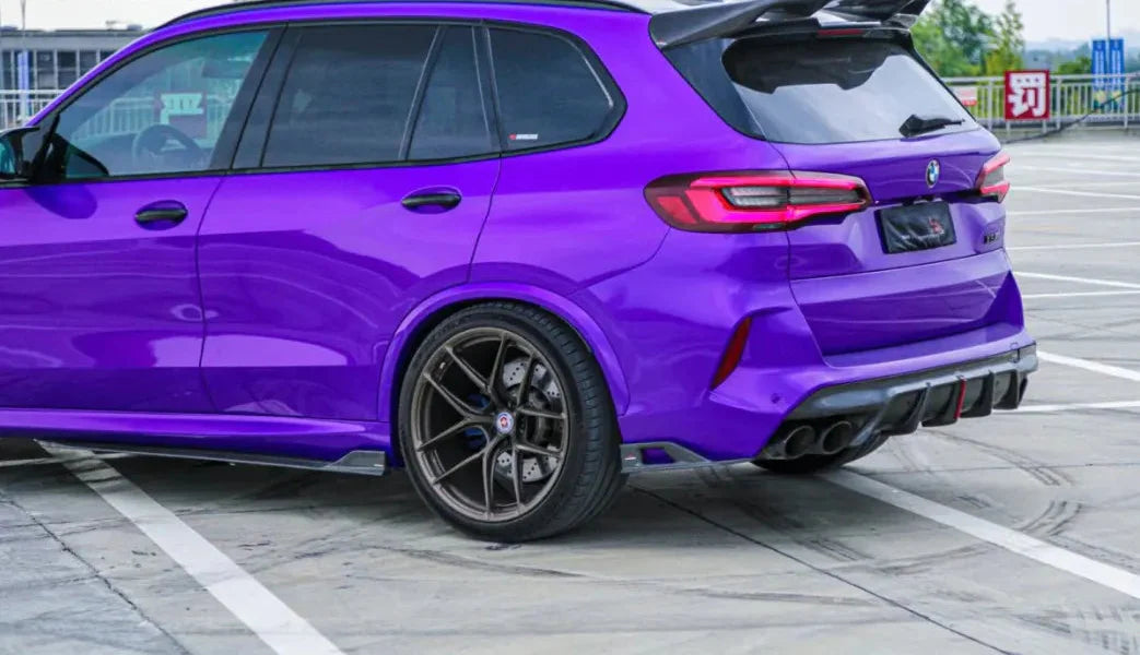 Carbon Fiber AE Style Rear Diffuser W/ LED light - BMW X5M F95 X6M F96 LCI