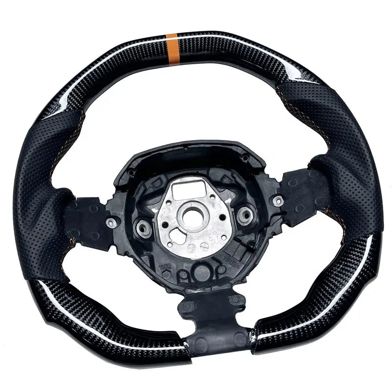 Carbon Fiber Steering Wheel w/ Orange Accents - Lamborghini Aventador LP700 LP720 Aventador S LP740 LP750SV LP770 SVJ