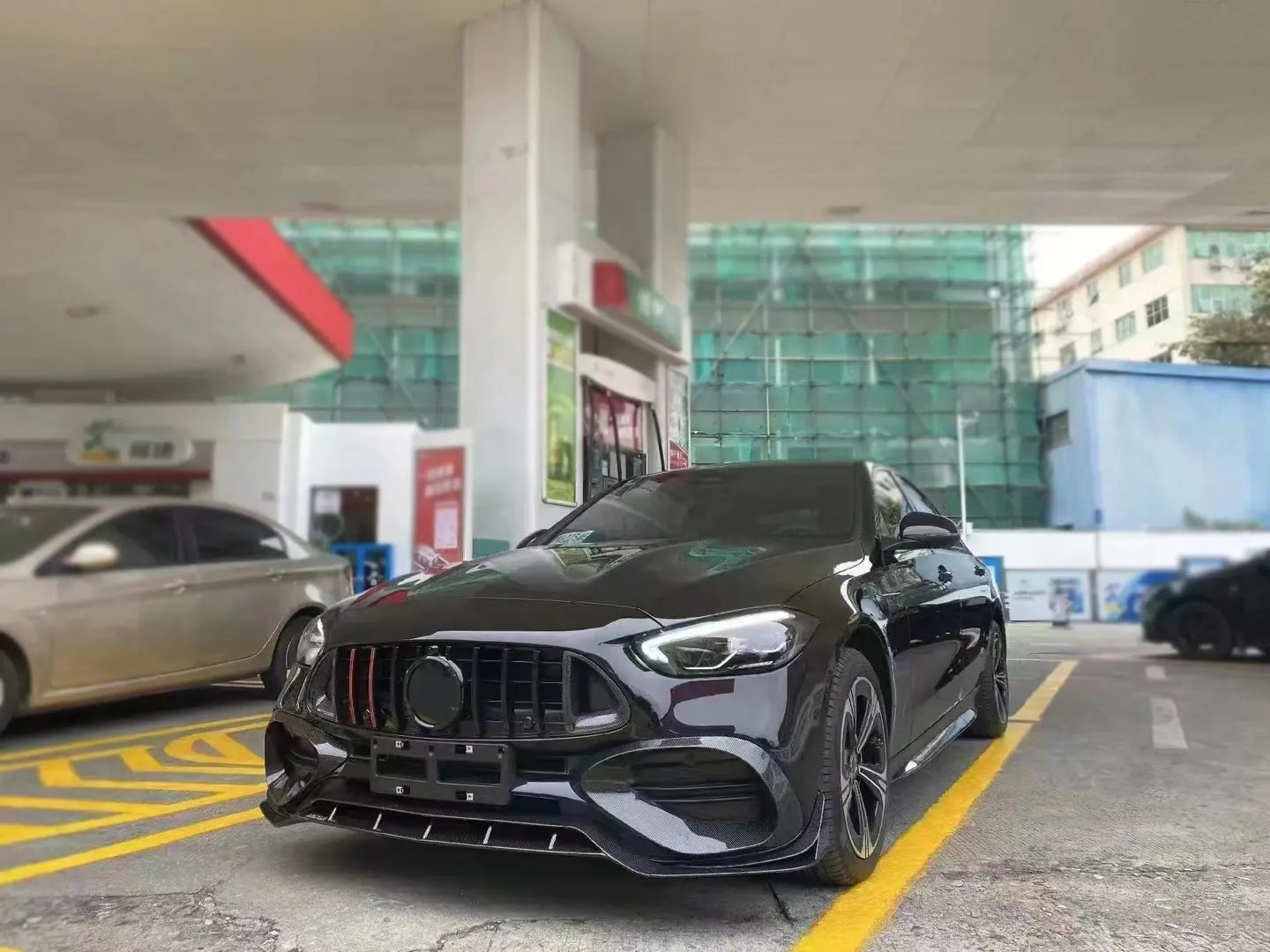 Carbon Fiber BRB Front Splitter Lip - Mercedes Benz C Class W206 C63