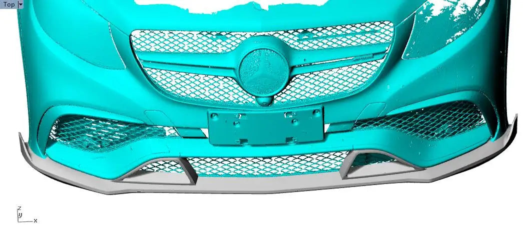 Carbon Fiber Front Lip - Mercedes Benz GLE63 AMG S Sport Utility 4-Door 2015-2019